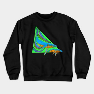 Whales Swimming Crewneck Sweatshirt